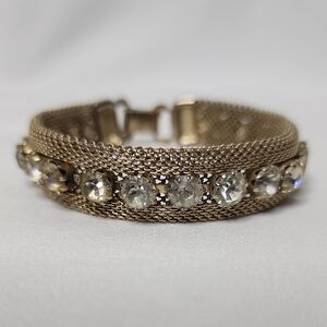 Albert Weiss Gold Bracelet With Rhinestones